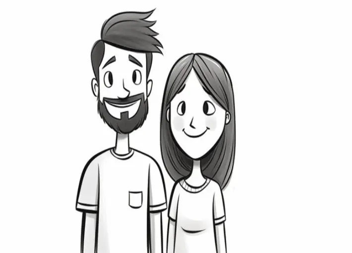 Cartoon Cute Couple Dp