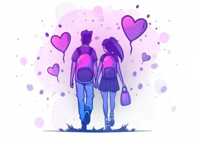 Cute Cartoon Couple Dp For Whatsapp Half Half