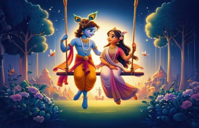 Cute Radha Krishna Dp