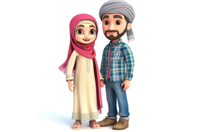 Islamic Dp Couple Cartoon